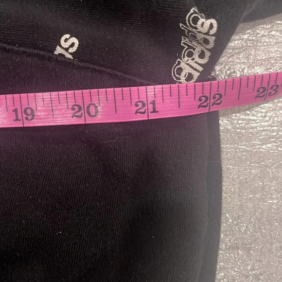 [XS] Adidas Ess Linear Fav Core all Over Print Sweatshirt Pullover FM6185 Black - Picture 7 of 8